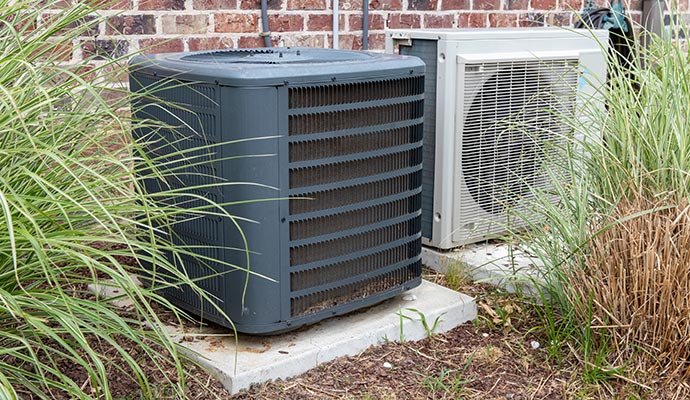 two outdoor air conditioning units