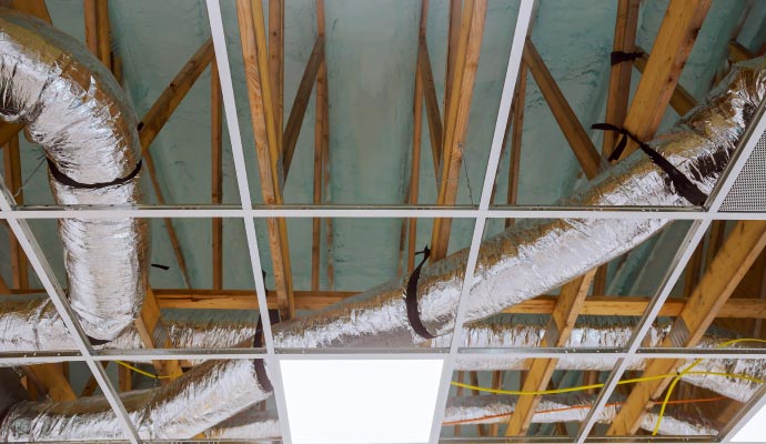 Duct replacement in progress