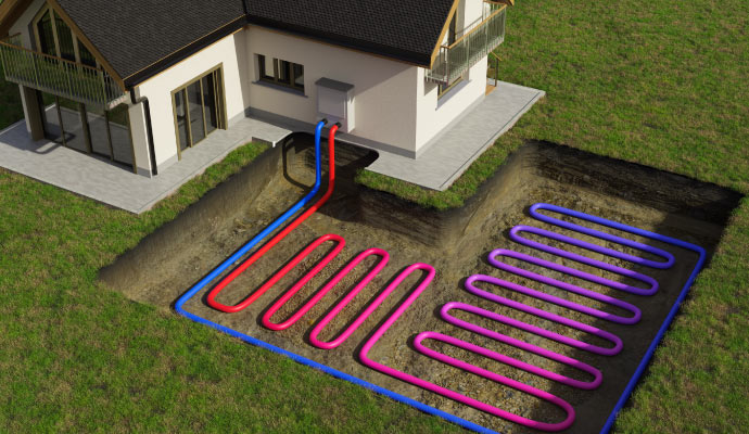 geothermal system illustration