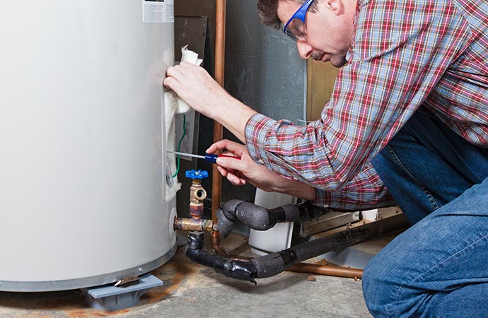 Installing and repairing a water heater.