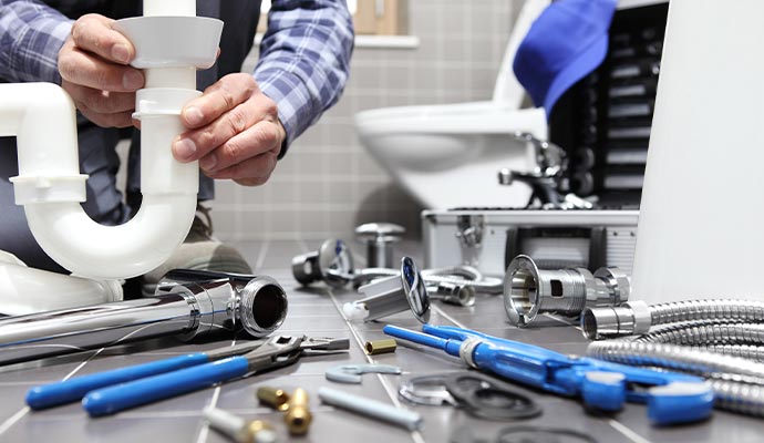 Plumbing replacement by professional person