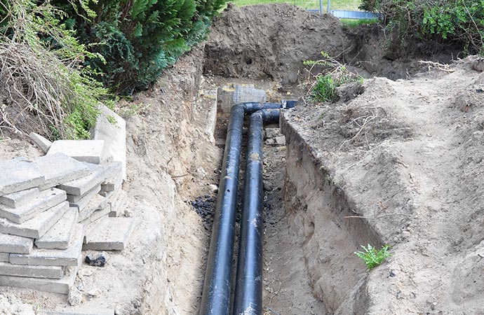 Water pipe relocation for renovation